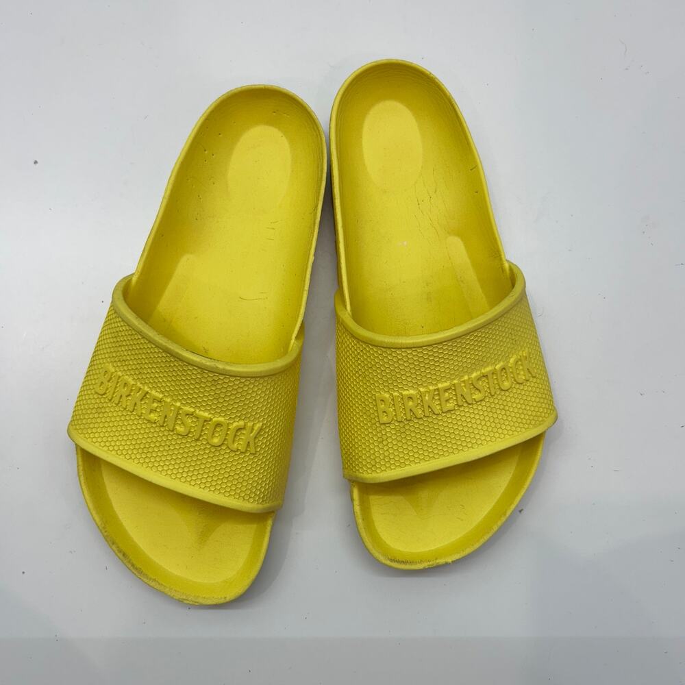 Birkenstock Barbados Slides Sandal 5 Yellow Slip On Lightweight Summer Beach